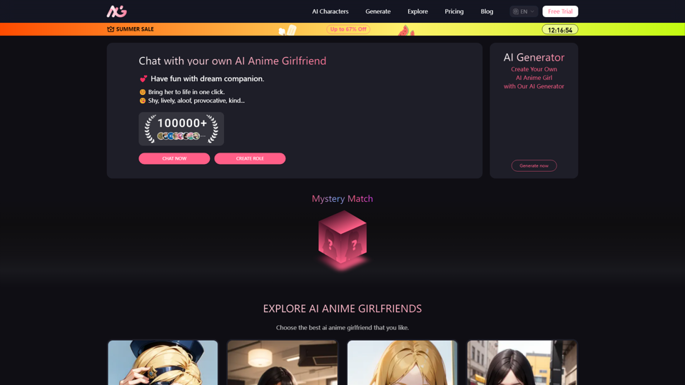 AI Anime Girlfriend - Chat With Your AI Anime Girlfriend & Create Your Anime Girl