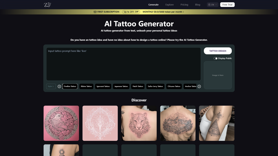 Al Tattoo Generator