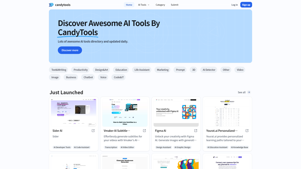 Candytools AI AI: Awesome AI tools Directory & AI Tools List