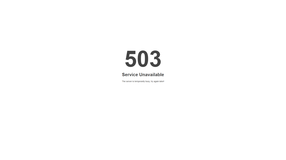 503 Service Unavailable