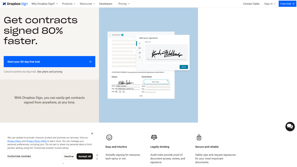 Dropbox Sign eSignature Agreements — Work Smarter - Dropbox