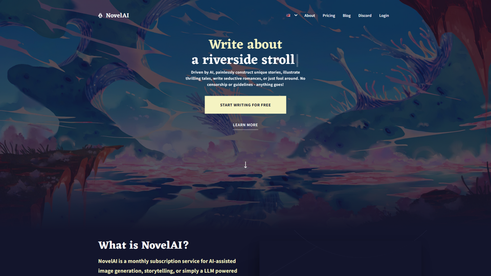 NovelAI - The AI Storyteller