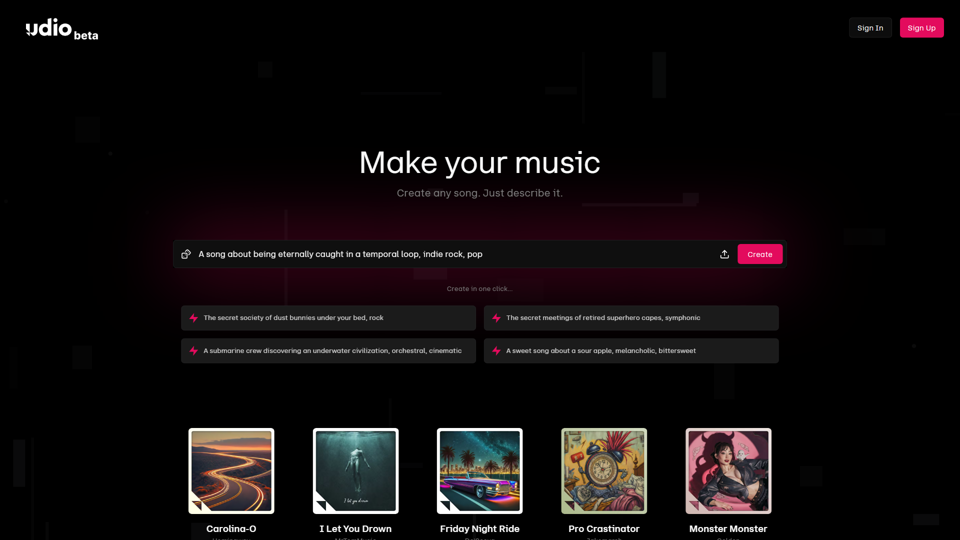 Udio | AI Music Generator - Official Website