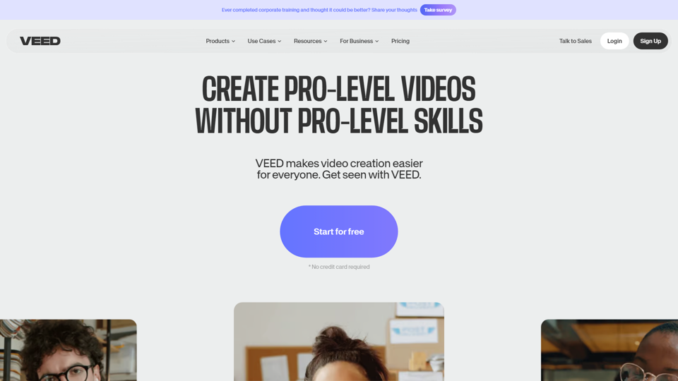 VEED.IO - AI Video Editor - Fast, Online, Free